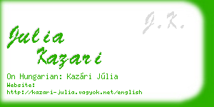 julia kazari business card